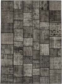 Patchwork Hand-Knotted Turkish Rug - 8' 5" x 11' 7" (101" x 139")