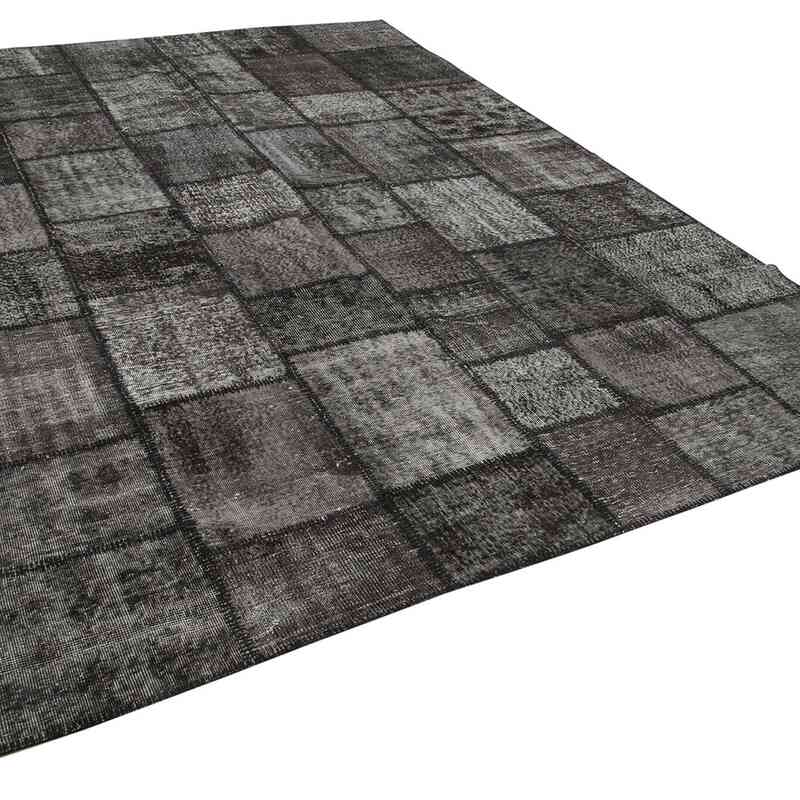Siyah Boyalı Patchwork Halı - 256 cm x 352 cm - K0049748