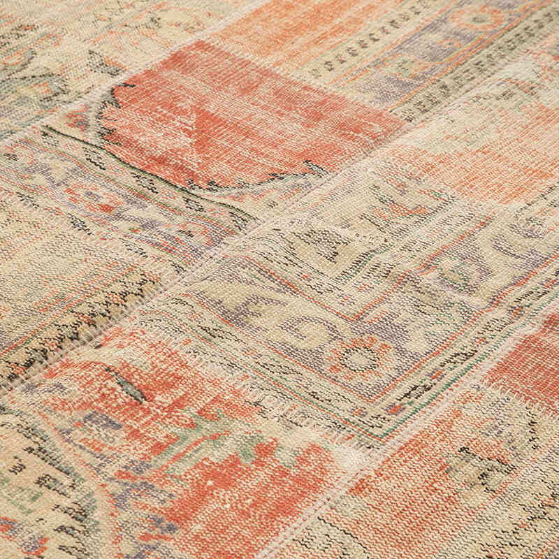 Patchwork Hand-Knotted Turkish Rug - 8' 5" x 11' 8" (101" x 140") - K0049750