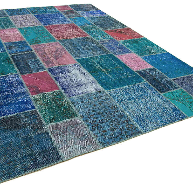 Patchwork Hand-Knotted Turkish Rug - 8' 6" x 11' 8" (102" x 140") - K0049768