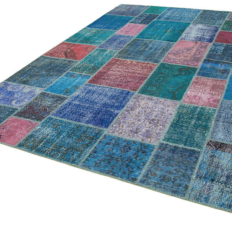 Patchwork Hand-Knotted Turkish Rug - 8' 6" x 11' 8" (102" x 140") - K0049768