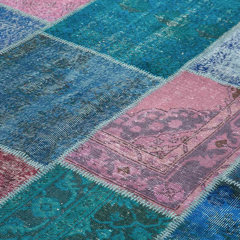 Patchwork Hand-Knotted Turkish Rug - 8' 6" x 11' 8" (102" x 140") - K0049768