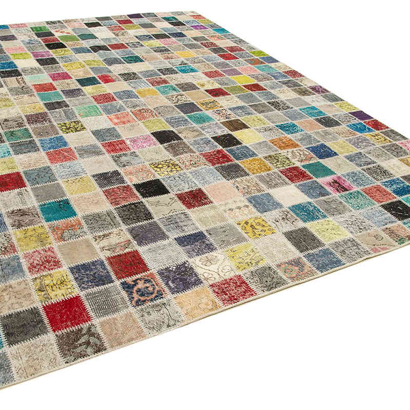 Çok Renkli Boyalı Patchwork Halı - 260 cm x 350 cm - K0049770