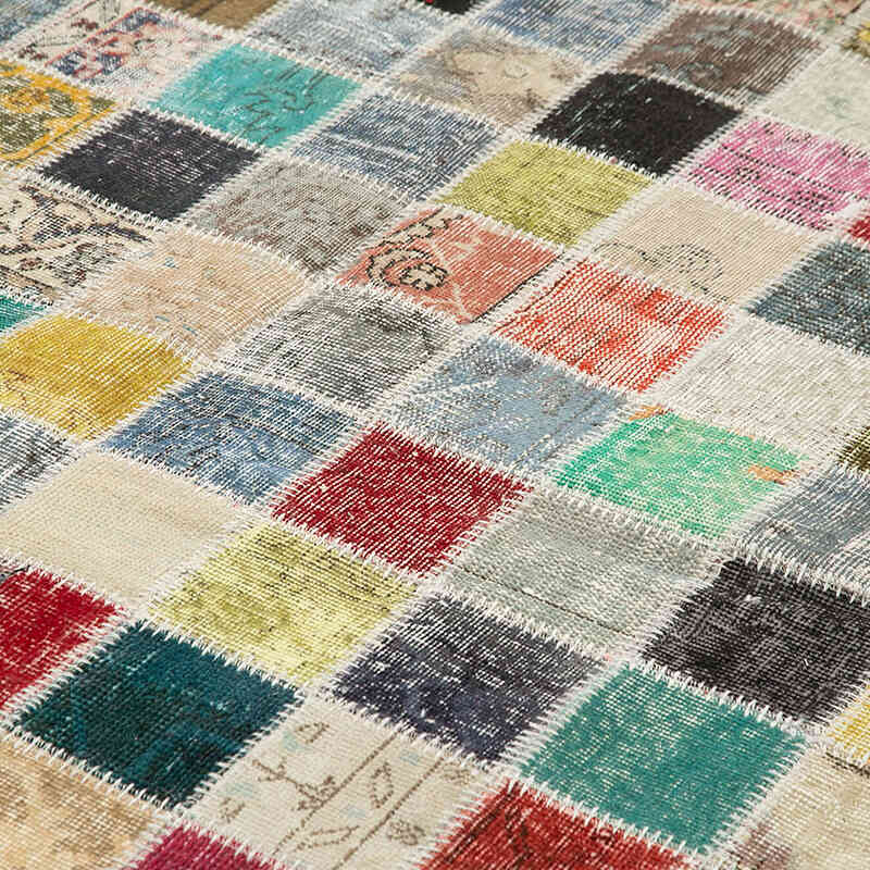 Çok Renkli Boyalı Patchwork Halı - 260 cm x 350 cm - K0049770