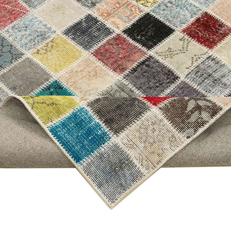 Çok Renkli Boyalı Patchwork Halı - 260 cm x 350 cm - K0049770