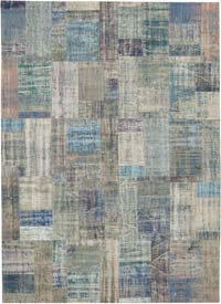 Patchwork Hand-Knotted Turkish Rug - 8' 3" x 11' 6" (99" x 138")