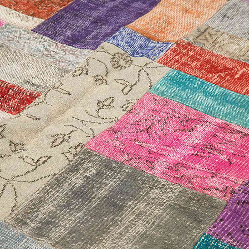 Multicolor Alfombra De Retazos Turca Sobre-teñida - 251 cm x 351 cm - K0049786