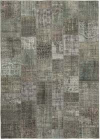 Gri Boyalı Patchwork Halı - 247 cm x 350 cm