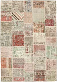 Patchwork Hand-Knotted Turkish Rug - 8' 1" x 11' 6" (97" x 138")