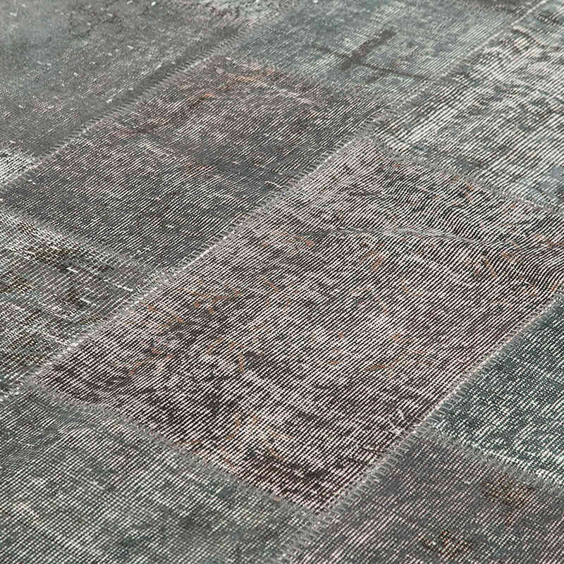 Gri Boyalı Patchwork Halı - 248 cm x 351 cm - K0049824