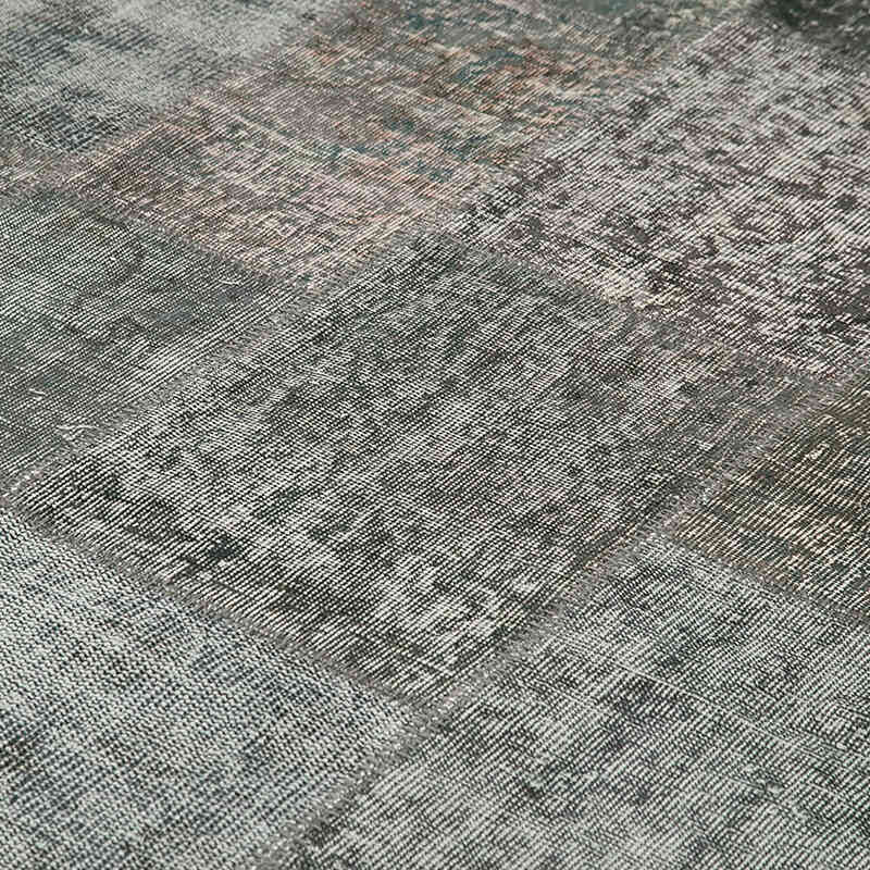 Gri Boyalı Patchwork Halı - 247 cm x 350 cm - K0049828