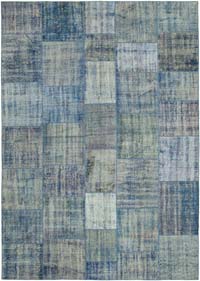 Patchwork Hand-Knotted Turkish Rug - 8'  x 11' 5" (96" x 137")