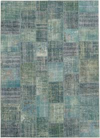 Patchwork Hand-Knotted Turkish Rug - 8' 4" x 11' 7" (100" x 139")
