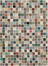 Multicolor Patchwork Hand-Knotted Turkish Rug - 8' 2" x 11' 6" (98" x 138")