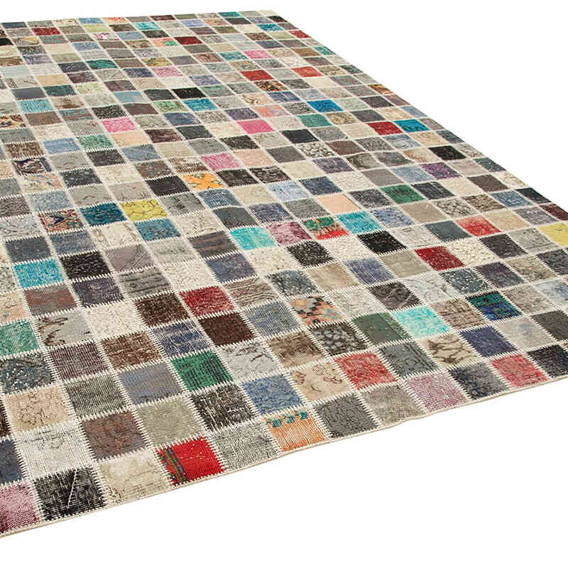 Çok Renkli Boyalı Patchwork Halı - 248 cm x 350 cm - K0049836