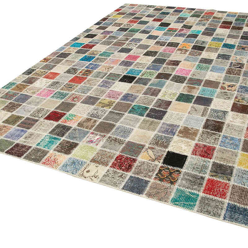Çok Renkli Boyalı Patchwork Halı - 248 cm x 350 cm - K0049836
