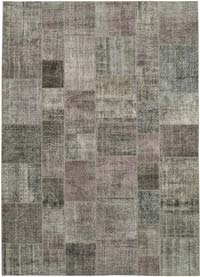 Gri Boyalı Patchwork Halı - 250 cm x 352 cm