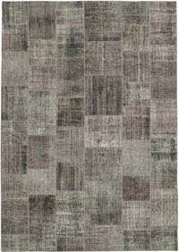 Gri Boyalı Patchwork Halı - 245 cm x 352 cm