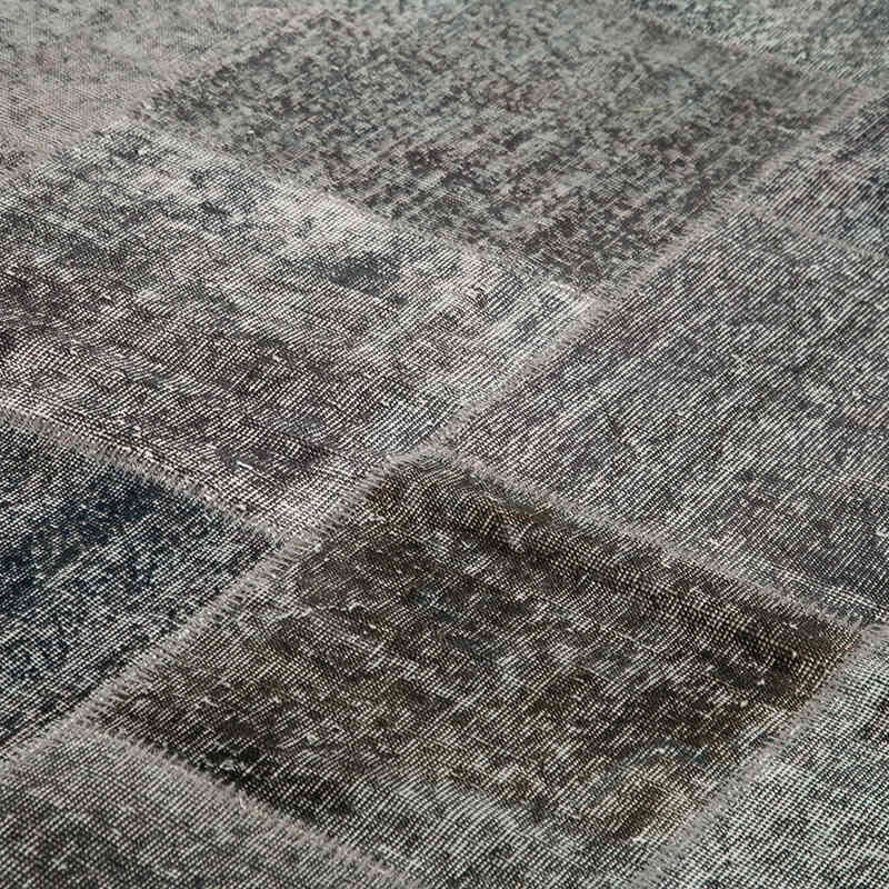 Gri Boyalı Patchwork Halı - 245 cm x 352 cm - K0049841
