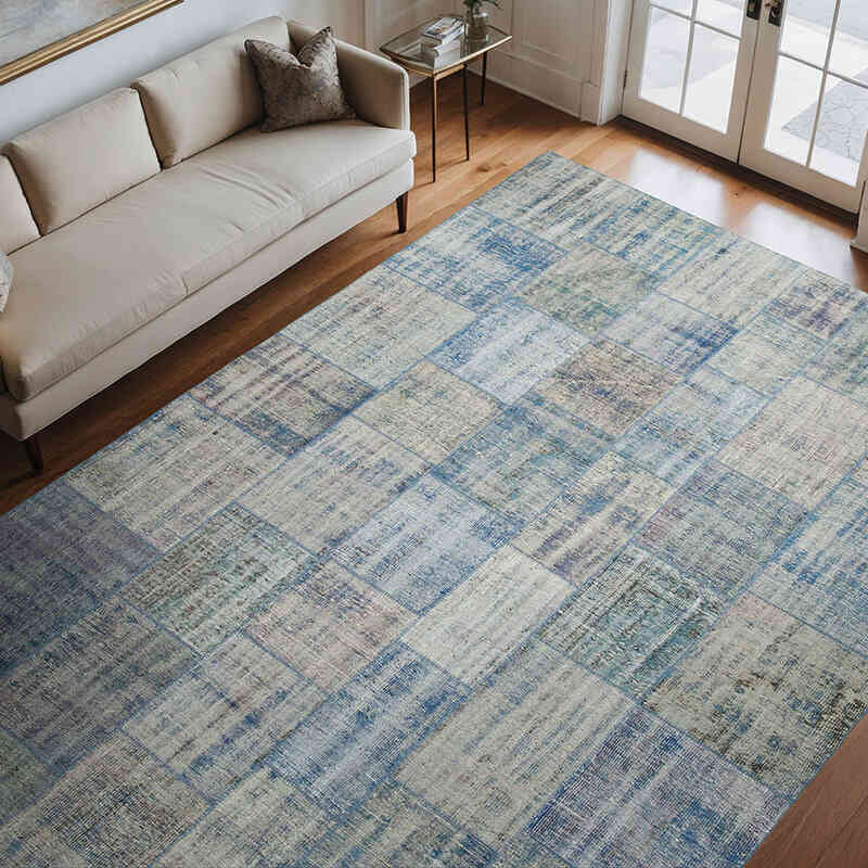 Alfombra De Retazos Turca Sobre-teñida - 248 cm x 348 cm - K0049847