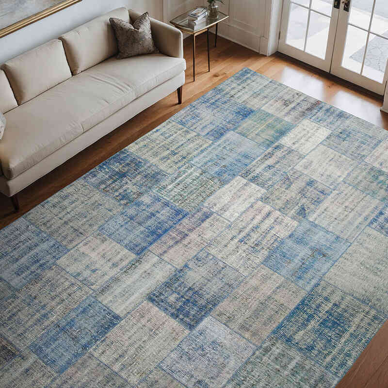 Alfombra De Retazos Turca Sobre-teñida - 248 cm x 345 cm - K0049848