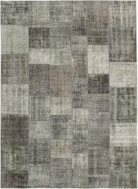 Gri Boyalı Patchwork Halı - 248 cm x 346 cm
