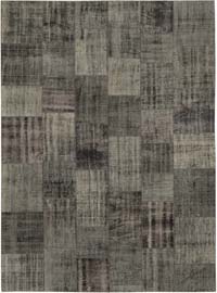 Black Patchwork Hand-Knotted Turkish Rug - 8' 5" x 11' 6" (101" x 138")