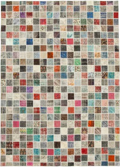 Çok Renkli Boyalı Patchwork Halı - 255 cm x 356 cm