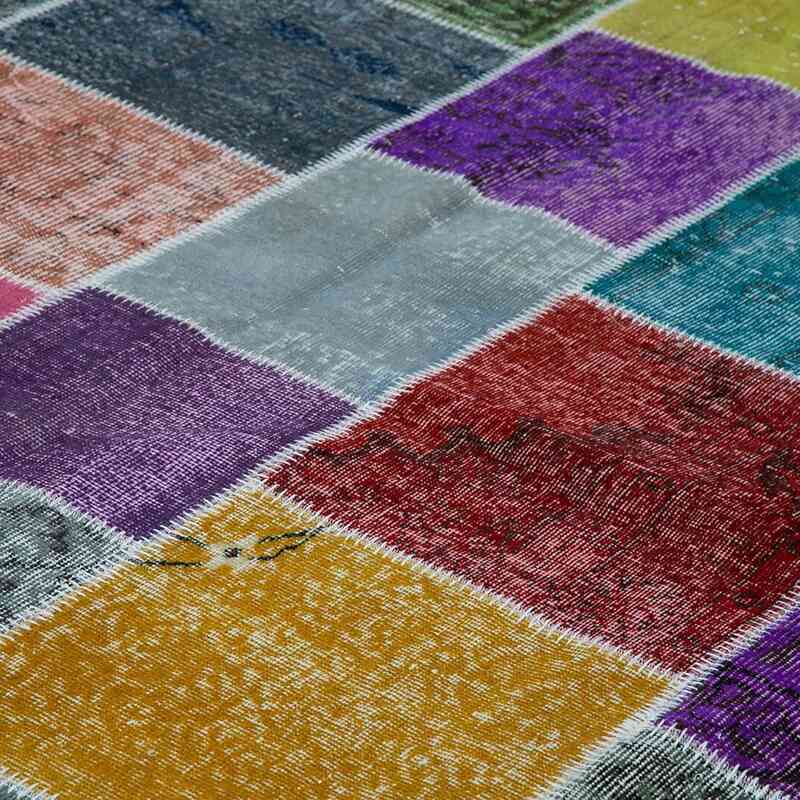 Multicolor Alfombra De Retazos Turca Sobre-teñida - 250 cm x 300 cm - K0049880