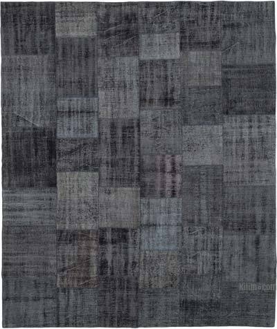 Siyah Boyalı Patchwork Halı - 256 cm x 301 cm
