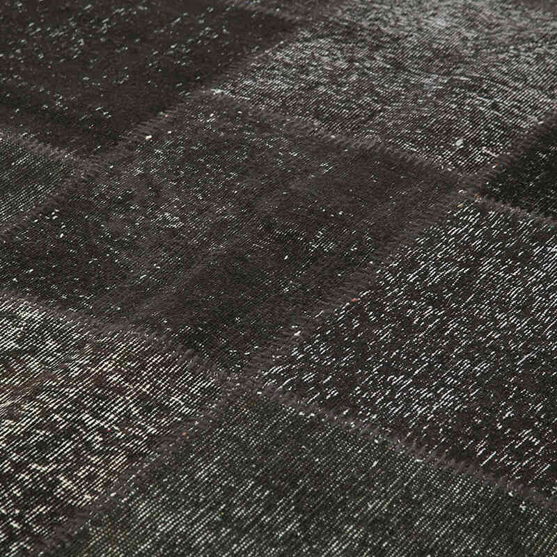 Siyah Boyalı Patchwork Halı - 250 cm x 352 cm - K0049914