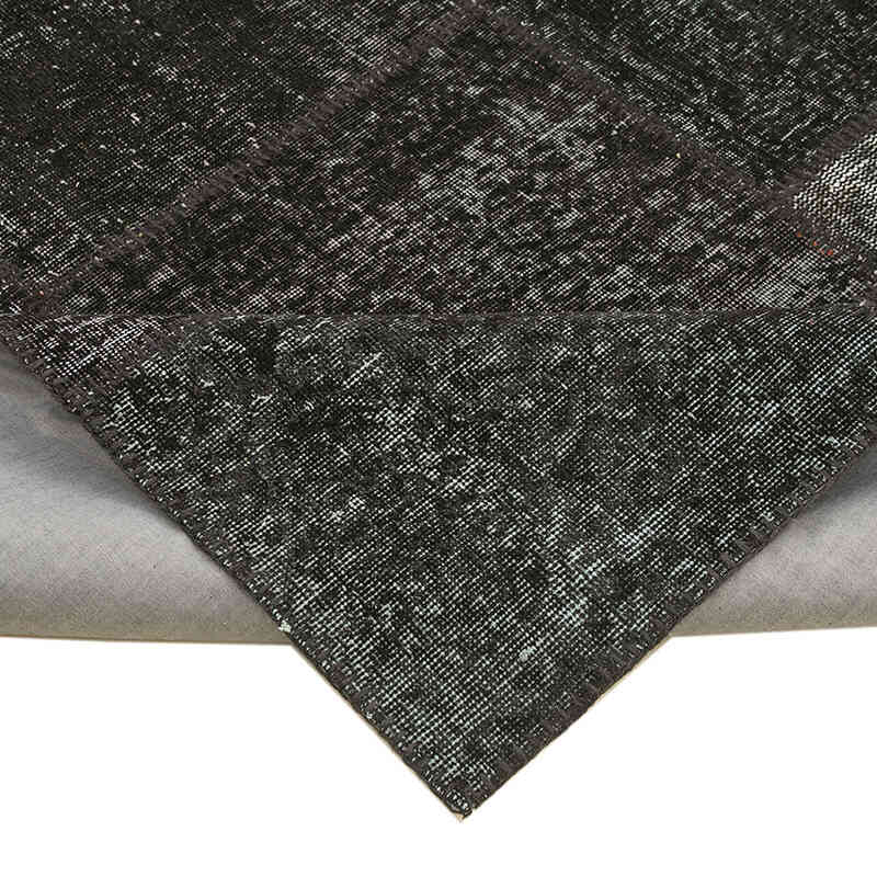 Siyah Boyalı Patchwork Halı - 250 cm x 352 cm - K0049914