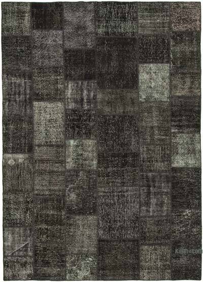 Siyah Boyalı Patchwork Halı - 250 cm x 352 cm