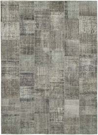 Gri Boyalı Patchwork Halı - 250 cm x 350 cm