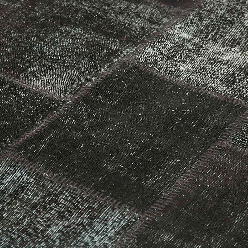 Siyah Boyalı Patchwork Halı - 250 cm x 354 cm - K0049943