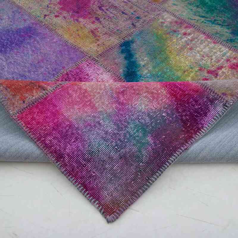 Çok Renkli Boyalı Patchwork Halı - 244 cm x 302 cm - K0049961