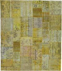 Boyalı Patchwork Halı - 260 cm x 305 cm