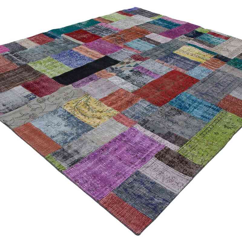 Multicolor Patchwork Hand-Knotted Turkish Rug - 8' 4" x 10'  (100 in. x 120 in.) - K0049994