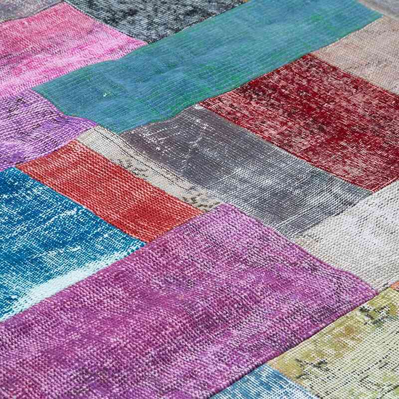 Multicolor Patchwork Hand-Knotted Turkish Rug - 8' 4" x 10'  (100 in. x 120 in.) - K0050001