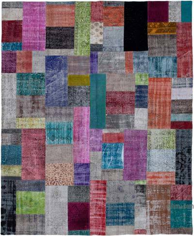 Multicolor Patchwork Hand-Knotted Turkish Rug - 8' 4" x 10'  (100 in. x 120 in.)