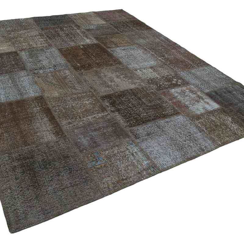 Alfombra De Retazos Turca Sobre-teñida - 238 cm x 304 cm - K0050004