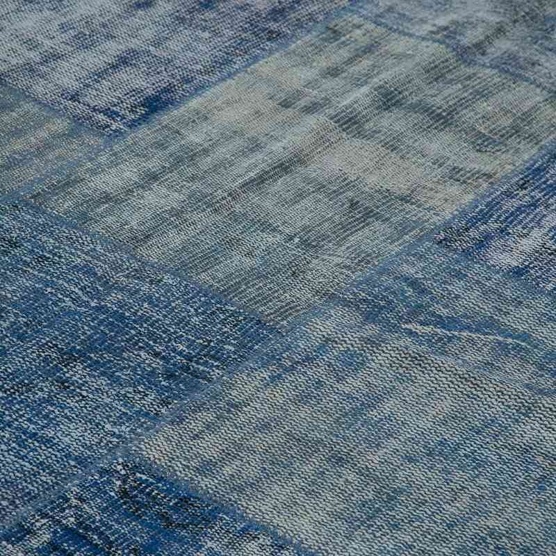 Mavi Boyalı Patchwork Halı - 245 cm x 295 cm - K0050007