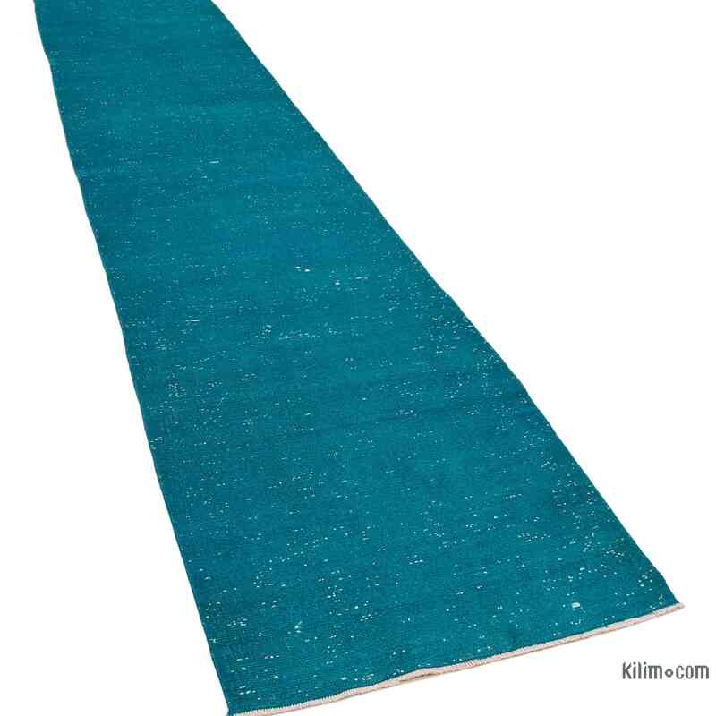Over-dyed Turkish Vintage Runner Rug - 2' 9" x 13' 1" (33 in. x 157 in.) - K0050063