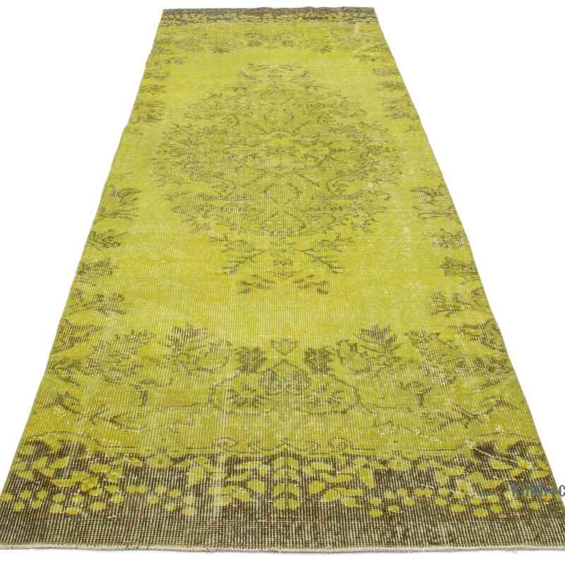 Over-dyed Turkish Vintage Runner Rug - 2' 11" x 9' 9" (35 in. x 117 in.) - K0050078
