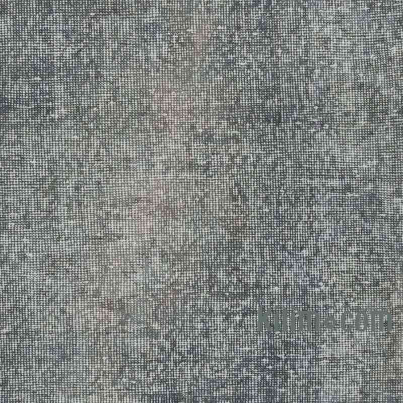 Gri Boyalı El Dokuma Vintage Halı Yolluk - 82 cm x 306 cm - K0050090