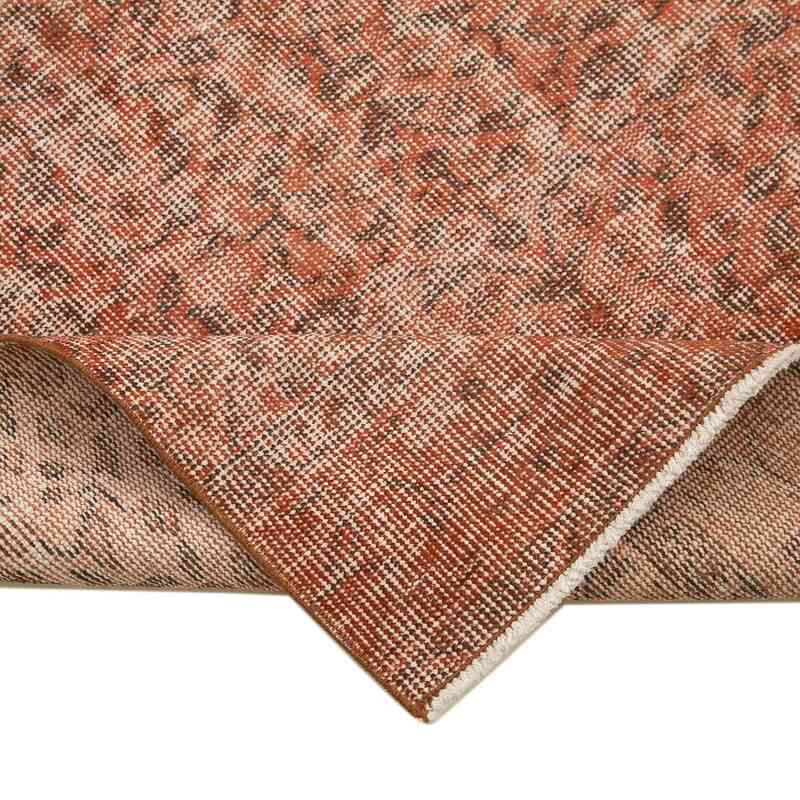 Orange Over-dyed Turkish Vintage Runner Rug - 2' 10" x 9' 4" (34" x 112") - K0050111