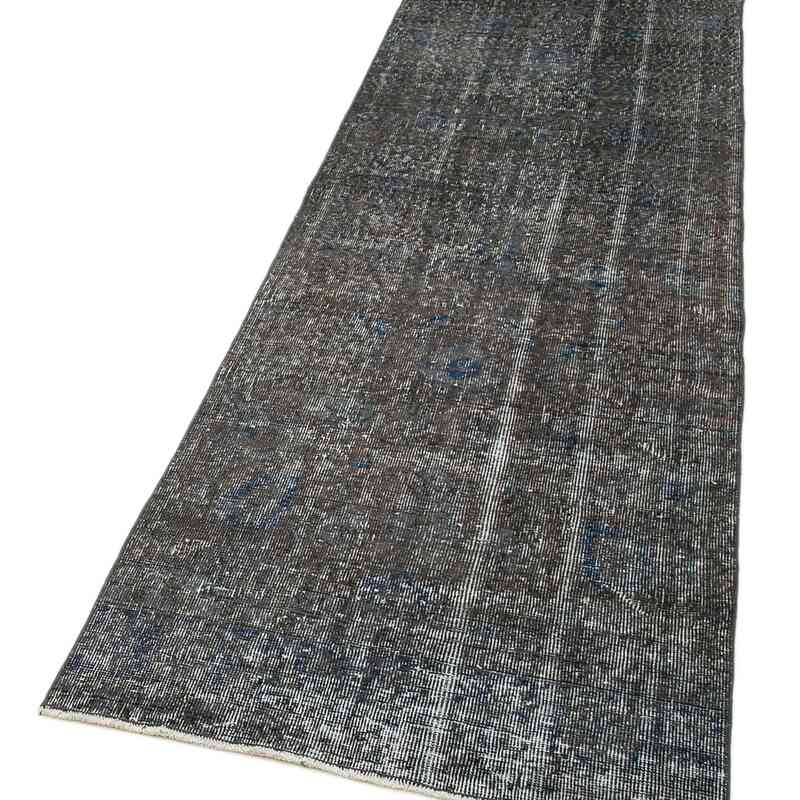 Grey Over-dyed Turkish Vintage Runner Rug - 2' 7" x 9' 5" (31 in. x 113 in.) - K0050115