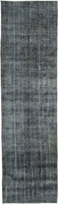 Over-dyed Turkish Vintage Runner Rug - 2' 11" x 10' 5" (35" x 125")