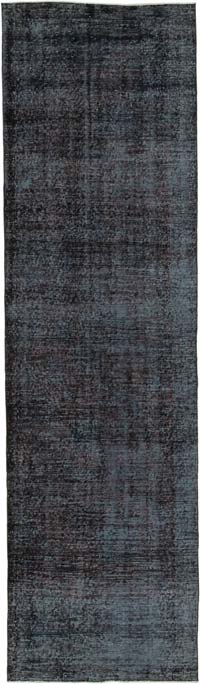 Alfombra de Pasillo Turca Vintage Sobreteñida - 93 cm x 324 cm