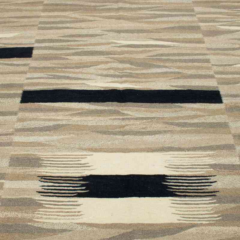 Beige New Handwoven Turkish Kilim Rug - K0050310